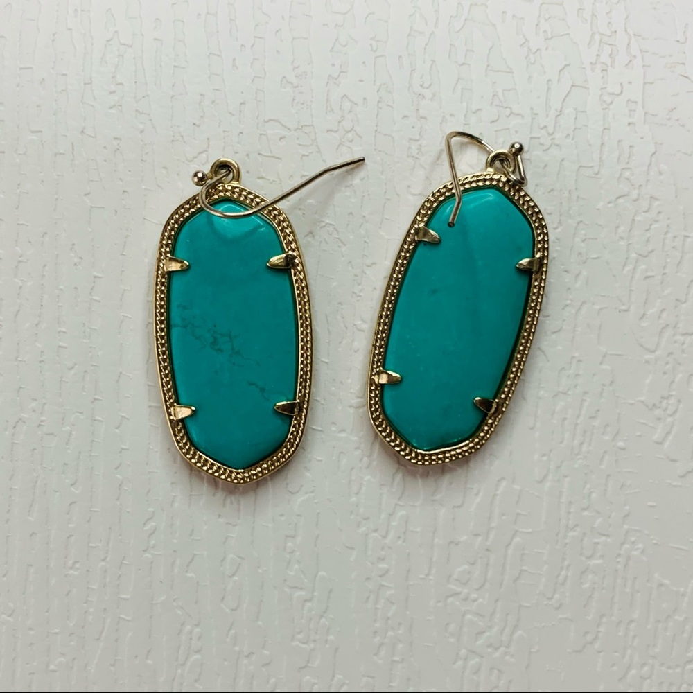 Kendra Scott “Elle” earrings in turquoise